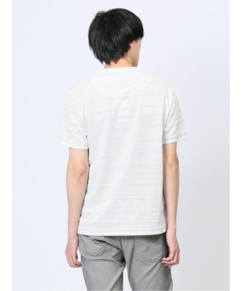 m.f.editorial(エムエフエディトリアル)/メッシュボーダー フェイクVネック半袖Tシャツ メンズ Tシャツ カットソー カジュアル インナー トップス ギフト プレゼント/img02