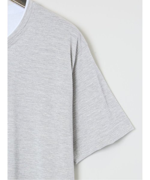 GRAND-BACK(グランバック)/【大きいサイズ】ルイシャブロン/LOUIS CHAVLON ジャガード フェイクVネック半袖Ｔシャツ メンズ Tシャツ カットソー カジュアル インナー トップ/img07