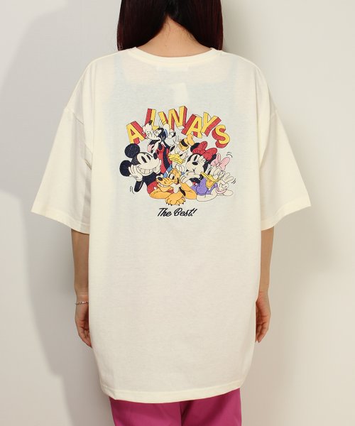 DISNEY(DISNEY)/【DISNEY/ディズニー】天竺 MICKEY AND FRIENDS刺繍 半袖BIG Tシャツ/img04