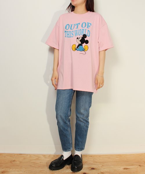 DISNEY(DISNEY)/【DISNEY/ディズニー】天竺チェーン・さがら刺繍半袖BIG Tシャツ（ミッキー・プーさん）/img06