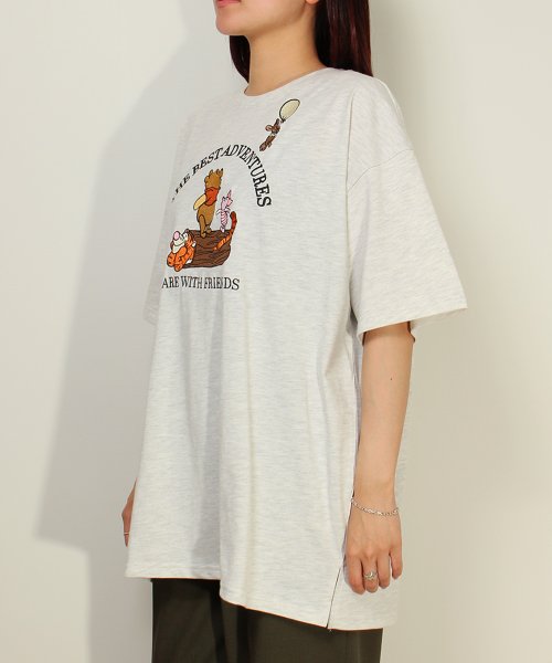DISNEY(DISNEY)/【DISNEY/ディズニー】天竺 総刺繍半袖BIG Tシャツ（ミッキー・プーさん）/img02