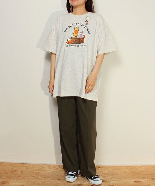 DISNEY(DISNEY)/【DISNEY/ディズニー】天竺 総刺繍半袖BIG Tシャツ（ミッキー・プーさん）/img06