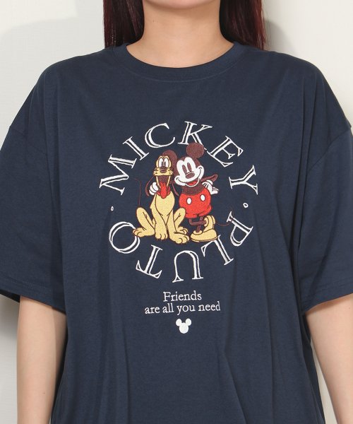 DISNEY(DISNEY)/【DISNEY/ディズニー】天竺 総刺繍半袖BIG Tシャツ（ミッキー・プーさん）/img12