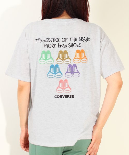 CONVERSE(CONVERSE)/【CONVERSE/コンバース】シューズフロッキープリントTシャツ/img04