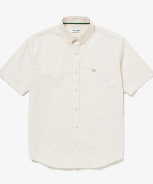 LACOSTE Mens(ラコステ　メンズ)/モノグラム柄 プリントジャカードシャンブレーオックスフォードシャツ/img15