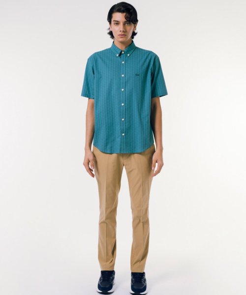 LACOSTE Mens(ラコステ　メンズ)/モノグラム柄 プリントジャカードシャンブレーオックスフォードシャツ/img20