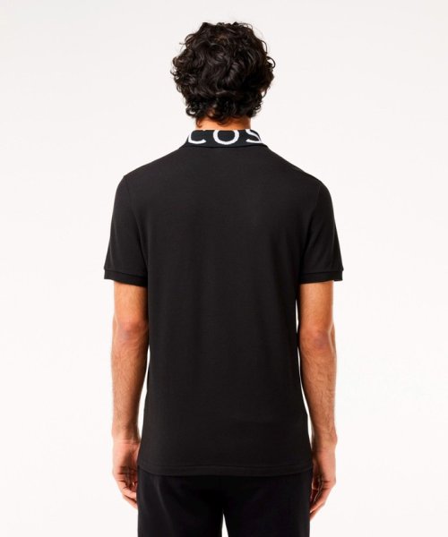 オーガニックコットン ミニ鹿の子 通気性 ストレッチ ジャカードリブニットカラーポロシャツ 