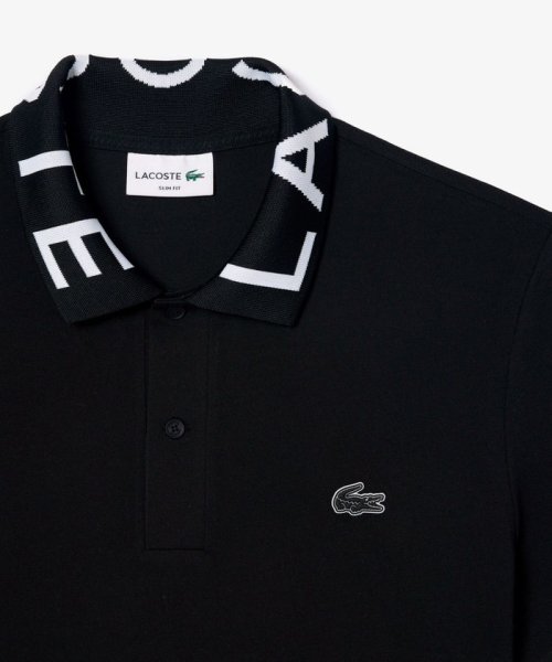 オーガニックコットン ミニ鹿の子 通気性 ストレッチ ジャカードリブニットカラーポロシャツ 