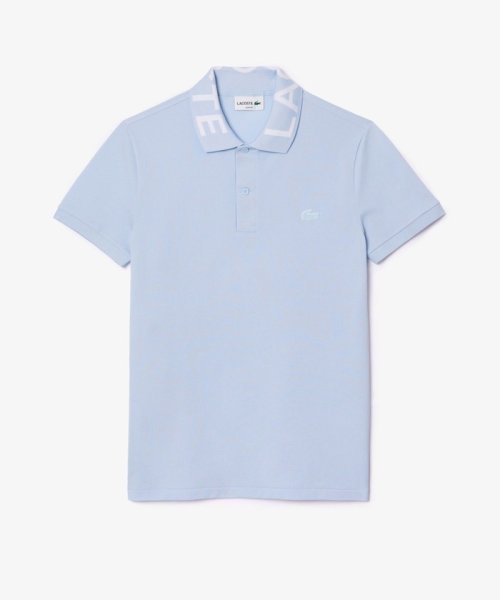 オーガニックコットン ミニ鹿の子 通気性 ストレッチ ジャカードリブニットカラーポロシャツ 