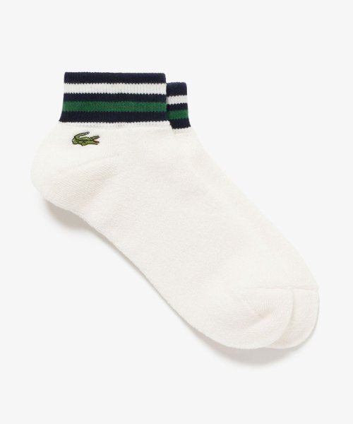 LACOSTE Mens(ラコステ　メンズ)/ボーダーリブパイル地アンクルソックス（25cn－27cm）/img01