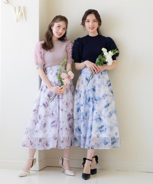 オリジナル水彩ぼかしフラワーフレアスカート オリジナル水彩ぼかしフラワーフレアスカート オリジナル水彩ぼかしフラワーフレアスカート T1259058407(9724円)