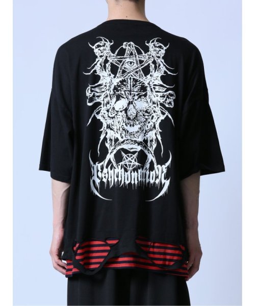 semanticdesign(セマンティックデザイン)/SD×PSYCHONATION ネックレス付き ダメージ クルー半袖Tシャツ/img06