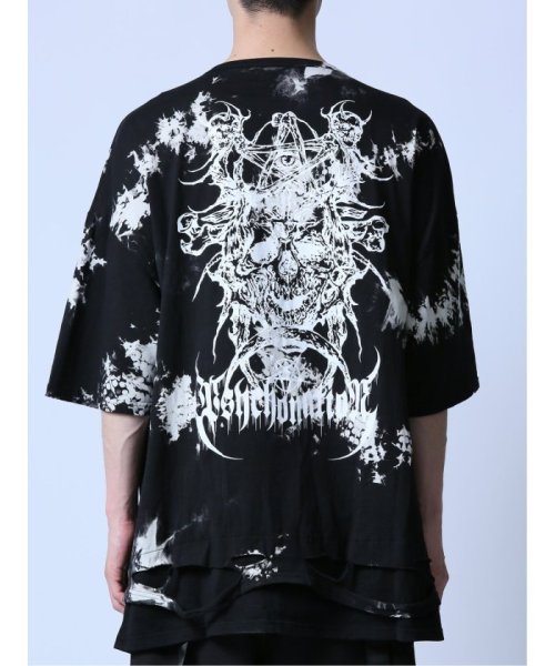 semanticdesign(セマンティックデザイン)/SD×PSYCHONATION ネックレス付き ダメージ クルー半袖Tシャツ/img20