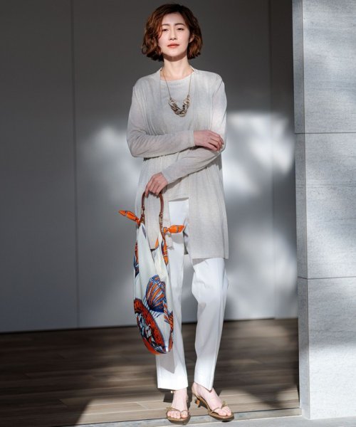 【UVケア/接触冷感】マルチ機能 シアー ロング カーディガン マルチ機能 シアー 品番 カーディガン