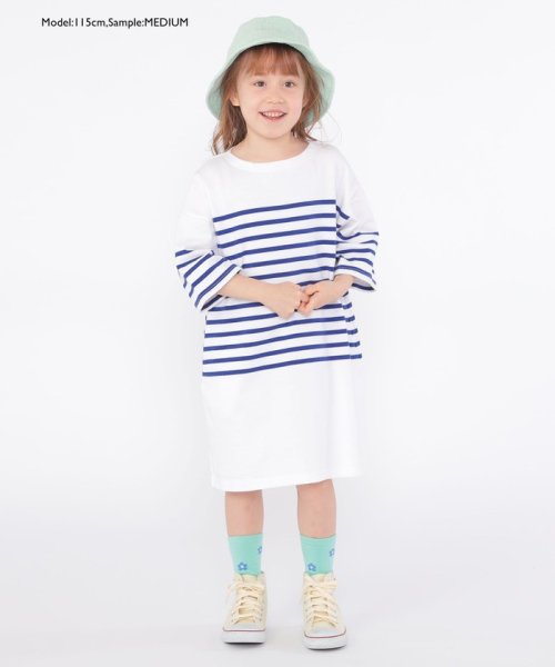 SHIPS KIDS(シップスキッズ)/SHIPS KIDS:100～155cm / パネル ボーダー ワンピース/img47