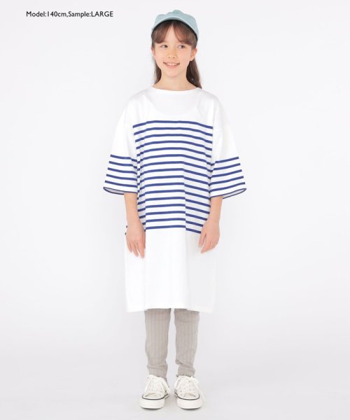 SHIPS KIDS(シップスキッズ)/SHIPS KIDS:100～155cm / パネル ボーダー ワンピース/img54