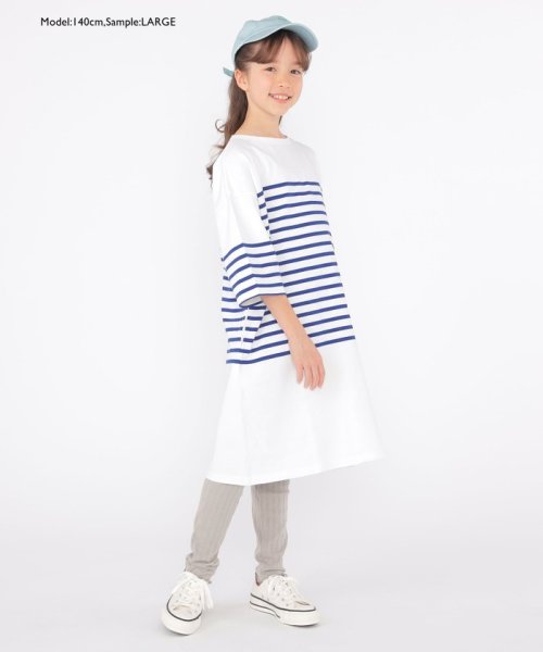 SHIPS KIDS(シップスキッズ)/SHIPS KIDS:100～155cm / パネル ボーダー ワンピース/img59