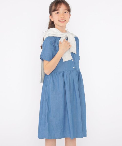 SHIPS KIDS(シップスキッズ)/SHIPS KIDS:140～150cm / ダンガリー 半袖 ワンピース/img09