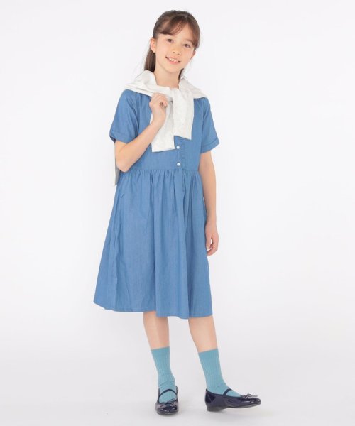 SHIPS KIDS(シップスキッズ)/SHIPS KIDS:140～150cm / ダンガリー 半袖 ワンピース/img12