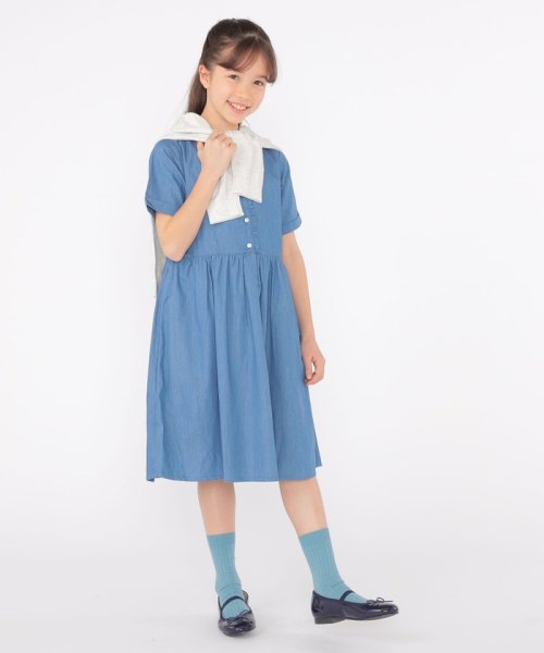 SHIPS KIDS(シップスキッズ)/SHIPS KIDS:140～150cm / ダンガリー 半袖 ワンピース/img13