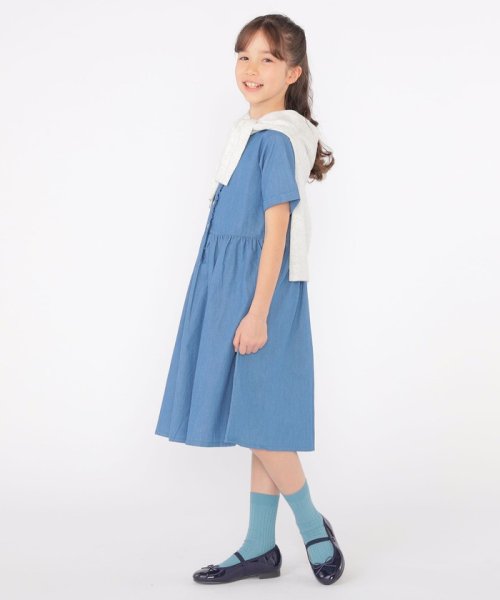 SHIPS KIDS(シップスキッズ)/SHIPS KIDS:140～150cm / ダンガリー 半袖 ワンピース/img14