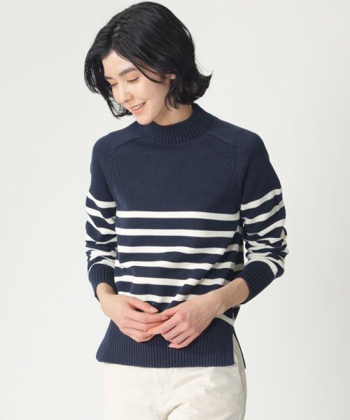 MOLIE ボーダーニット / MOLIE KNITTED JUMPER WOMAN and cotton from MOLIE jumper is made of recycled