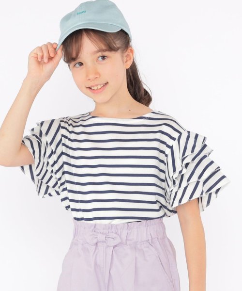 SHIPS KIDS(シップスキッズ)/SHIPS KIDS:140～150cm / オーガニック コットン フリル スリーブ TEE/img12