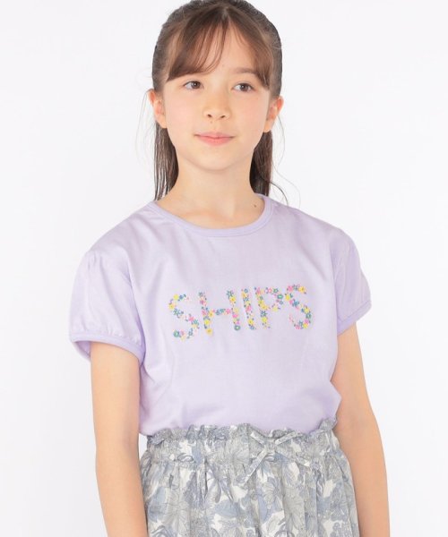 SHIPS KIDS(シップスキッズ)/SHIPS KIDS:140～150cm / ガーリー 刺繍 ロゴ TEE/img10