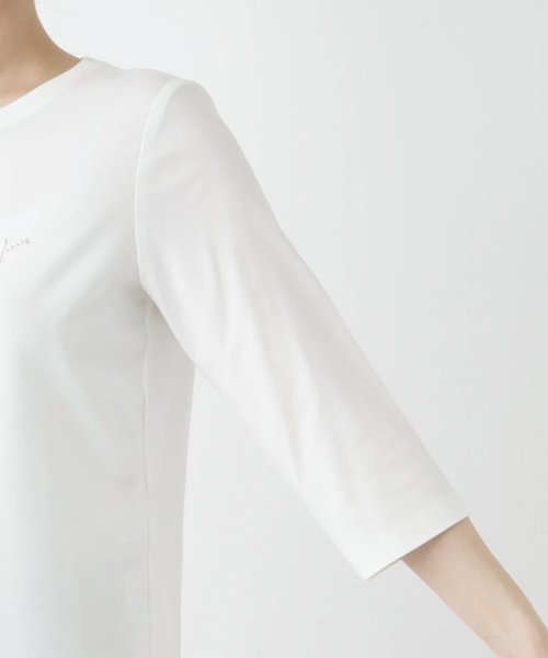 Leilian(レリアン)/ロゴ刺繍Ｔシャツ【Leilian WHITE LABEL】/img10