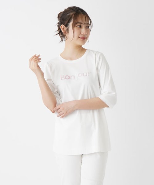 Leilian(レリアン)/ロゴ刺繍Ｔシャツ【Leilian WHITE LABEL】/img12