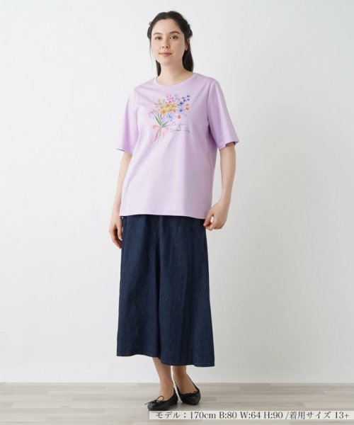 Leilian PLUS HOUSE(レリアンプラスハウス)/Ｔシャツ【Leilian WHITE LABEL】/img01