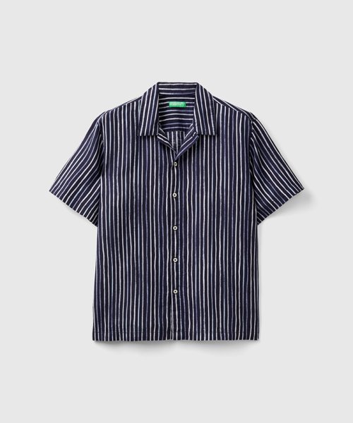 BENETTON (mens)(ベネトン（メンズ）)/リネンストライププリント半袖シャツ/img02