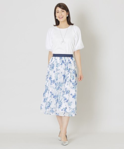 TO BE CHIC(L SIZE)(トゥービーシック Lサイズ)/【L】シルケットポンチ袖チュール プルオーバーカットソー/img01