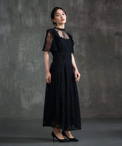 DRESS+(ドレス プラス)/レースワンピース ロングフレアワンピース 総レース/img14