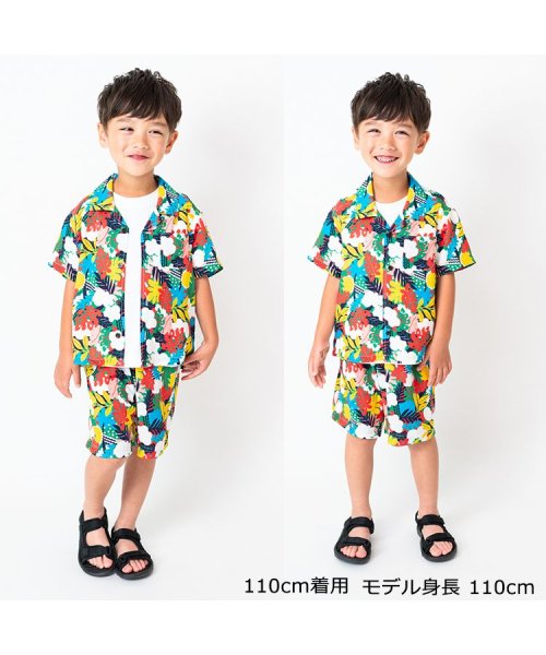 moujonjon(ムージョンジョン)/【子供服】 moujonjon (ムージョンジョン) ボタニカル柄レーヨン半袖シャツ 90cm～140cm M32504/img08