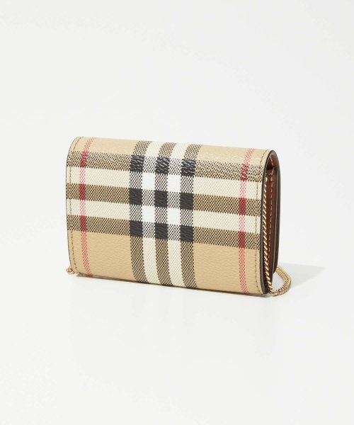 BURBERRY(バーバリー)/バーバリー BURBERRY  8066057 A7026 レディース 財布 二つ折り財布 スモール ミニ財布 チェーン レザー 軽量 小さめ プレゼント ギフ/img02