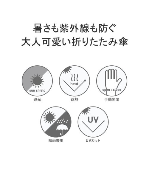 Wpc．(Wpc．)/Wpc. 折りたたみ傘 レディース 晴雨兼用 ダブリュピーシー Wpc 傘 ワールドパーティー 遮光クラシックフリル mini 801－19017－102/img03