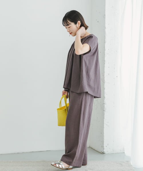 ITEMS URBANRESEARCH(アイテムズ アーバンリサーチ（レディース）)/『セットアップ対応』『洗濯可』リネンレーヨンギャザーブラウス/img15