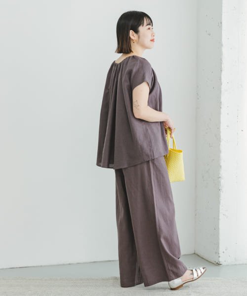 ITEMS URBANRESEARCH(アイテムズ アーバンリサーチ（レディース）)/『セットアップ対応』『洗濯可』リネンレーヨンギャザーブラウス/img16