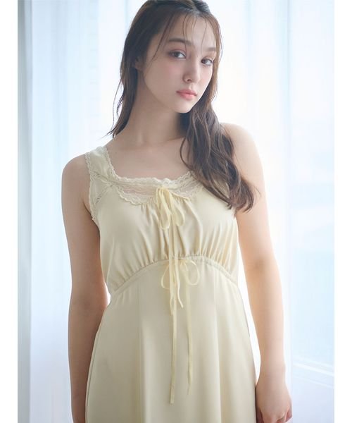 SNIDEL HOME(SNIDEL HOME)/【SNIDEL HOME × 新木優子】サテンリボンロングワンピース/img02