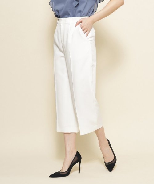 【洗える／シワになりにくい】履き心地◎センタープレス入りのセミワイドパンツ 