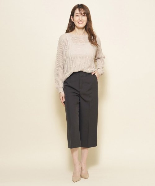 【洗える／シワになりにくい】履き心地◎センタープレス入りのセミワイドパンツ 