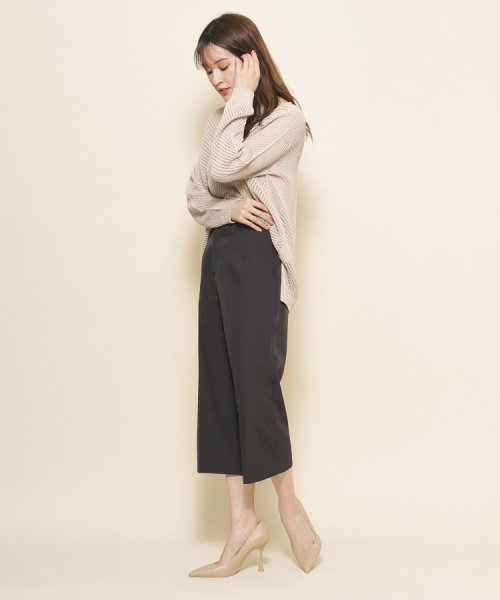 【洗える／シワになりにくい】履き心地◎センタープレス入りのセミワイドパンツ 