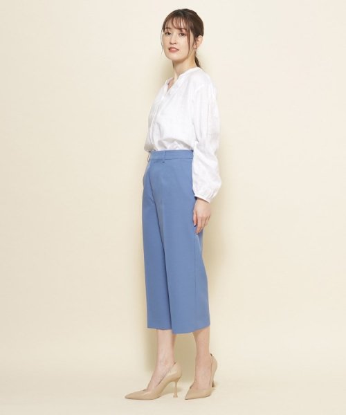 【洗える／シワになりにくい】履き心地◎センタープレス入りのセミワイドパンツ 