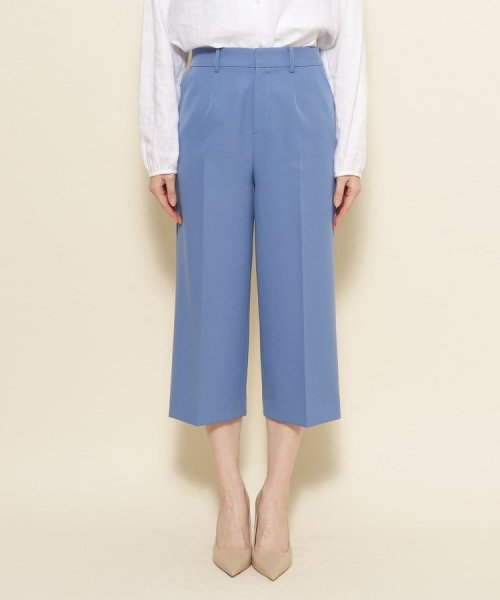 【洗える／シワになりにくい】履き心地◎センタープレス入りのセミワイドパンツ 