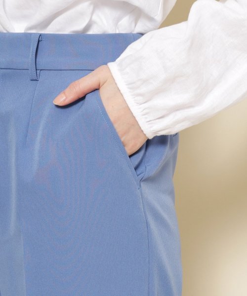 【洗える／シワになりにくい】履き心地◎センタープレス入りのセミワイドパンツ 