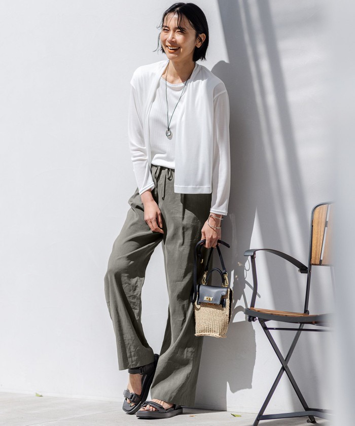 【一部店舗限定/洗える】マルチ機能 シアー クロップド カーディガン URBAN RESEARCH DOORS｜『一部WEB限定カラー』コットン