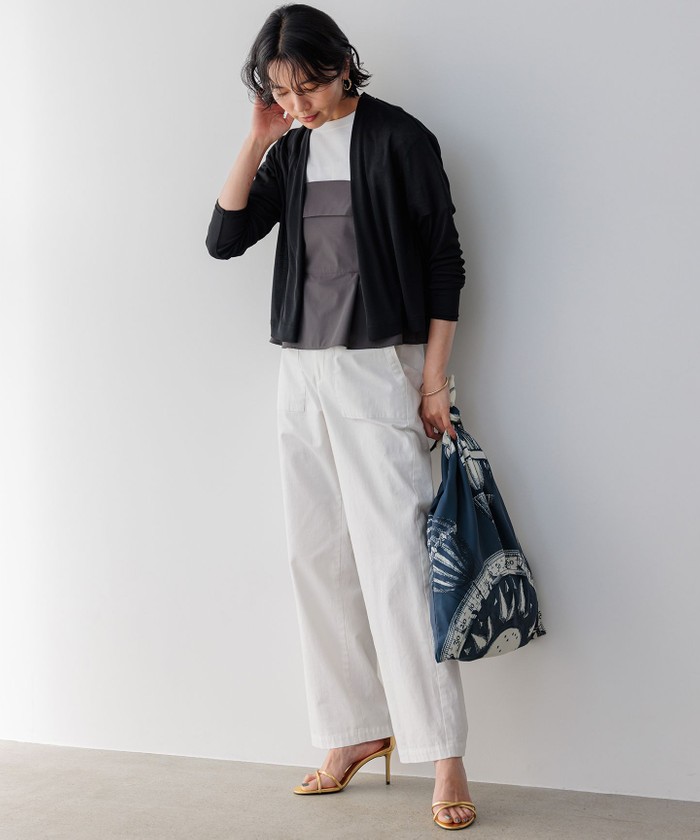 【一部店舗限定/洗える】マルチ機能 シアー クロップド カーディガン URBAN RESEARCH DOORS｜『一部WEB限定カラー』コットン