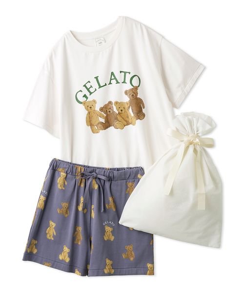 gelato pique(gelato pique)/【ラッピング済み】ベアワンポイントTシャツ＆ショートパンツSET/img01
