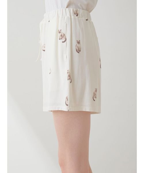 【ラッピング済み】CAT柄シャツ＆ショートパンツSET 予めご了承ください 5cm ラッピング済み 裾幅